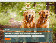 Tablet Screenshot of lakewoodforestvet.com
